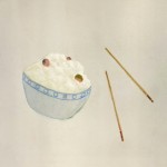 西方食物,丙烯与铅笔画,110x100cm, 2010