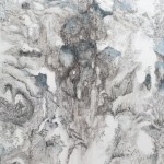 Chai Yiming, Landscape No.2, ink and collage on yunlong paper 