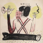 Qian Rong, "History Books," ink on craft paper, 38 x 38cm, 2010