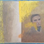 Wang Taocheng, “Practice of Portrait / Op.22,” ink, watercolor, gold paint, mineral color, acrylic color, liquid alum, tea, flour glue on rice paper and spun silk, 68.5 x 39.5c m, 2012