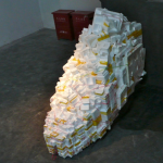 Christina Shmigel, Heavy Load, wire bicycle made for tourist trade,plastic string, 90 x 56 x 132cm