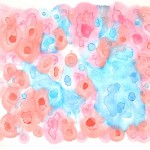 柴一茗，抽象 4号，水彩在宣纸上, 32 x 26.5 cm, 1998