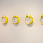 Liu Zhifeng, Dirty Time, installation, alarm clocks (outer casing metal, enamel), 22 x 30cm, 2012  