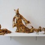 Monika Lin， “On the way to the Imperial Examination…” wire, rice paper, paste, and beeswax, dimensions variable， 2012