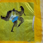 艾蓝迪,“被打破的规律 13号,” 丙烯在冥纸上, 34 x 34cm, 2013