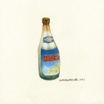 Zhang Hao Renowned Spirits No.7,  watercolor and pencil on paper, 15.5cm x 17.5, 2012