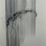 Wang Ping, Image Landscape 2, pencil on drawing paper, 135 x 47cm, 2011 